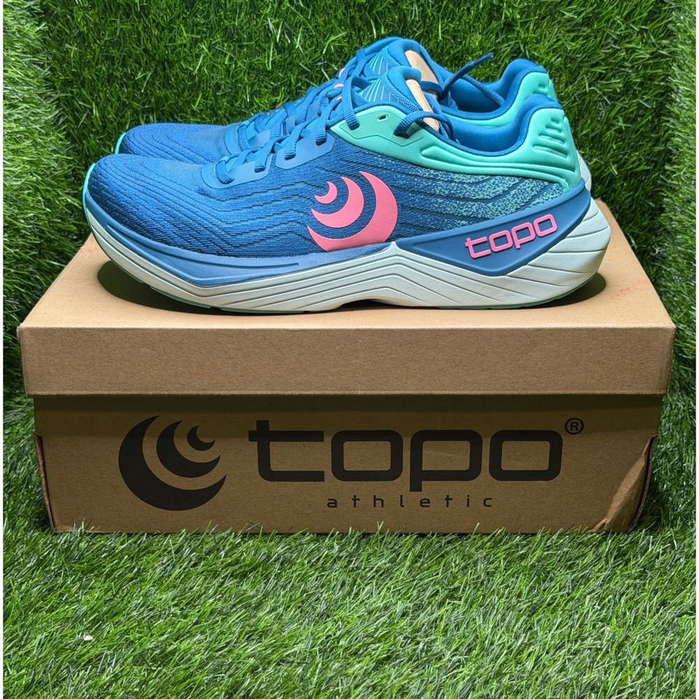 Topo Athletic Ultrafly 5 Womens Running Shoes Blue Aqua Pink W076 Size 10.5